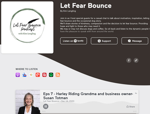 Susan Totman on Let Fear Bounce Podcast